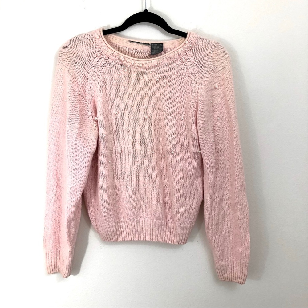 Vintage Pink Knit Sweater Size L